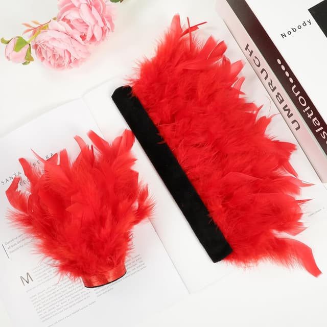 Thumbnail 2 de MWOOT Red Feather Wrist Cuffs