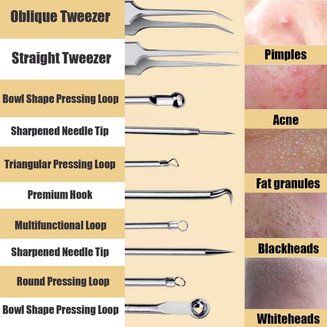 Detalle 2 de 6 Pieces Blackhead Remover Tool Kit 6pc