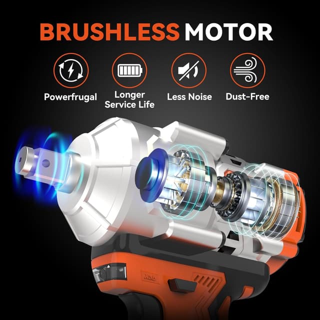 Detalle de Clé à chocs sans fil 21V 1000N.m Bravolu