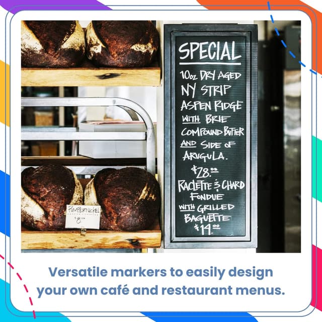 Detalle de Chalkola chalkboard marker pens, 1mm