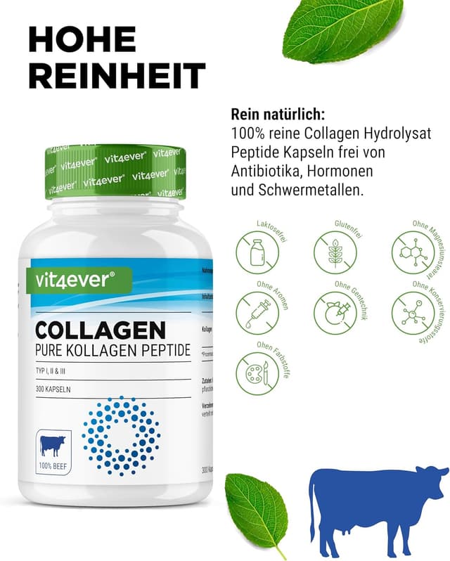 Thumbnail 2 de vit4ever Collagen 300 Kapseln Hochdosiert