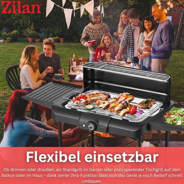 Detalle 2 de Zilan Elektrogrill 2in1 2.400 Watt Grill