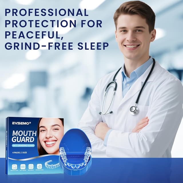 Detalle 2 de EVSEMO Anti Grinding Guard for Clenching Teeth at Night (Upper Teeth Night Mouthguard for Adults)
