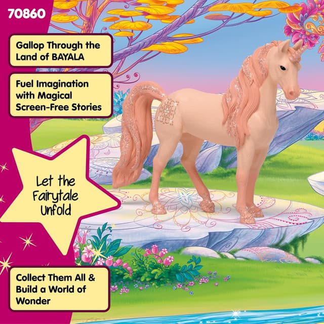 Detalle 2 de Schleich BAYALA Unicorno Peach giumenta 70860, figura magica da collezione