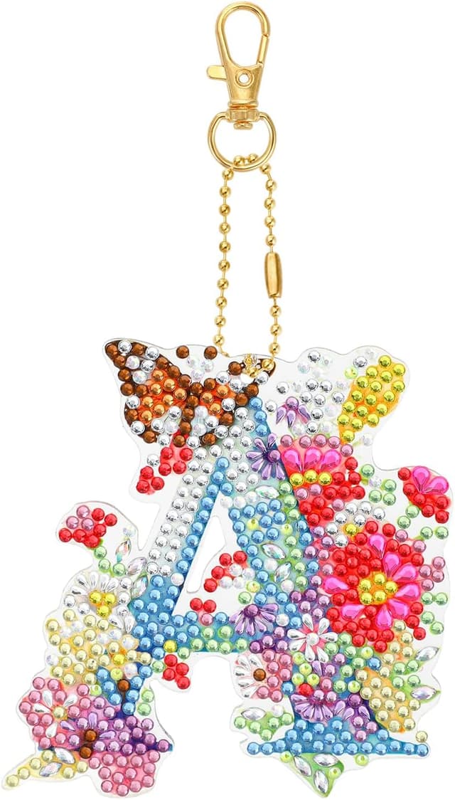 Imagen de MWOOT Letter Diamond Art Keychain 5D en OfertitasTOP