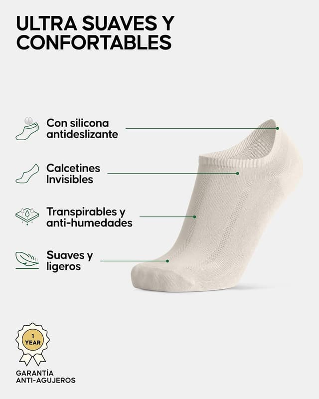 Detalle 2 de DANISH ENDURANCE Pinkies 6 pack calcetines invisibles