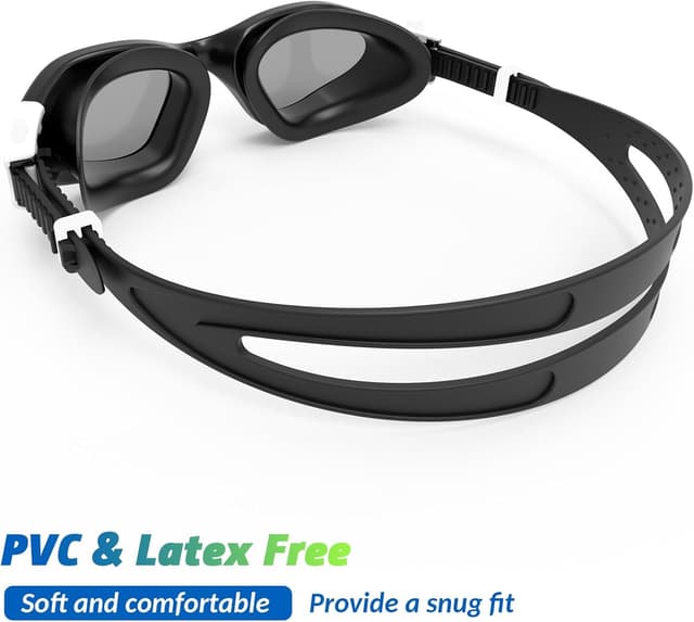 Detalle 1 de HotSrace occhialini da nuoto polarizzati e antiappannamento UV con silicone morbido