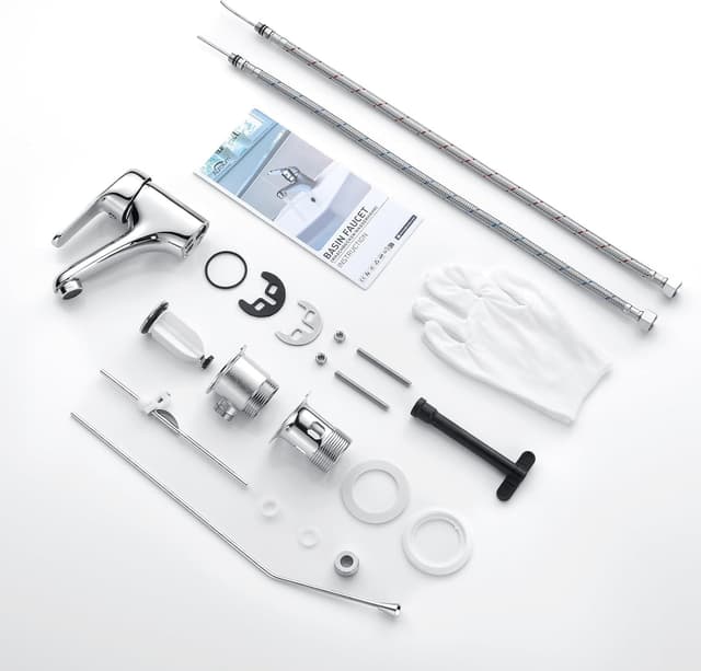 Thumbnail 6 de Rubinetto bagno lavabo AuraLum miscelatore monocomando in ottone cromato con scarico a saltarello