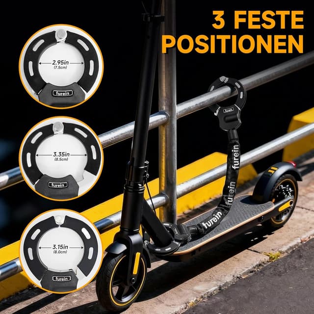 Thumbnail 4 de E Scooter Schloss 8mm Kette 60 cm Sicherheit