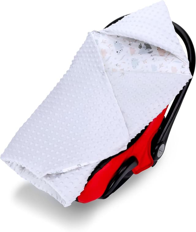 Detalle 2 de Totsy Baby Sacco ovetto coperta invernale 90x90 cm universale lavabile in Gufo Grigio Chiaro (Oeko-Tex)