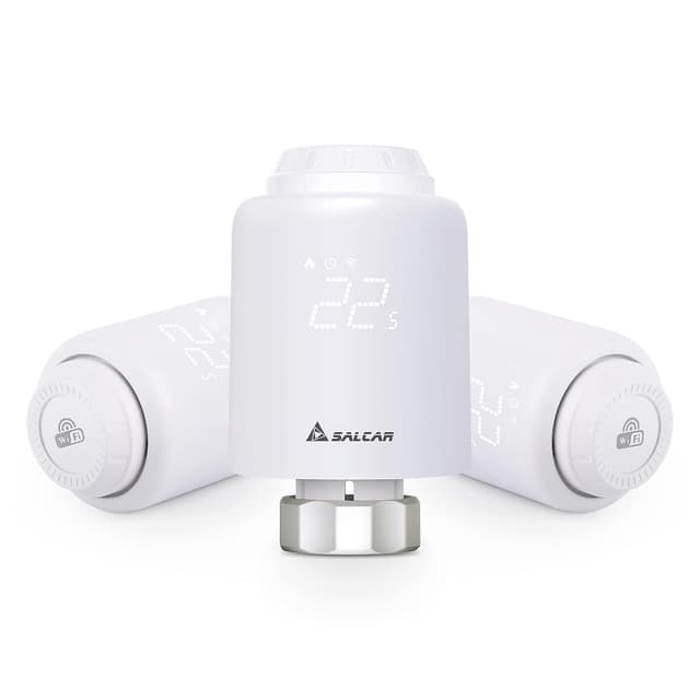 Imagen de SALCAR Set da 3 Valvole Termostatiche WIFI 🌡 en OfertitasTOP