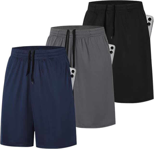 Imagen de ZENGVEE Men's Sport Shorts 1/3 Pack en OfertitasTOP