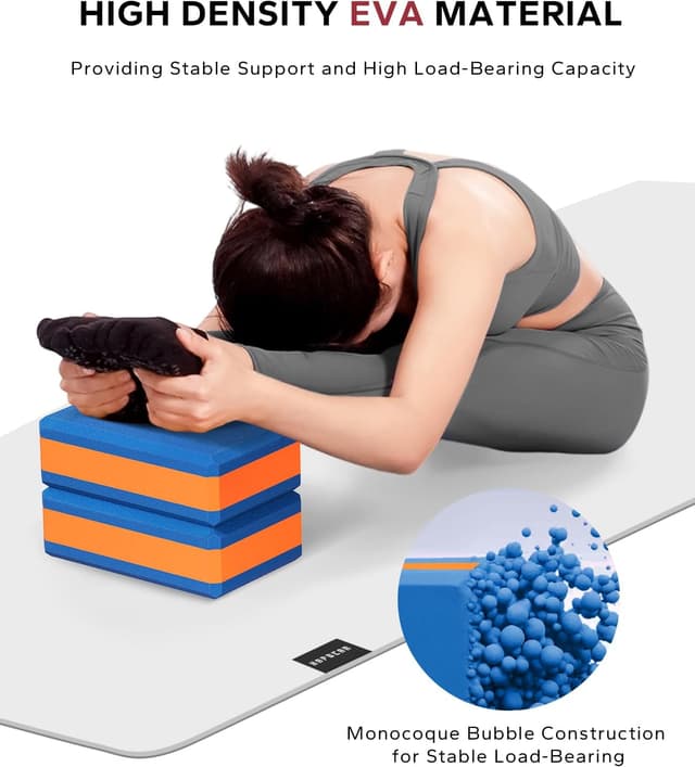 Detalle de HAPBEAR yoga blocks 23×15×7.5cm EVA foam