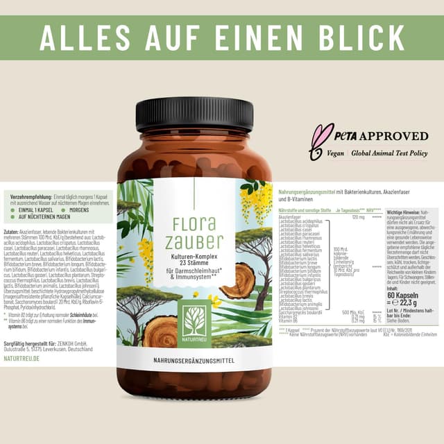 Thumbnail 2 de NATURTREU Florazauber Probiotika 60 Kapseln đ