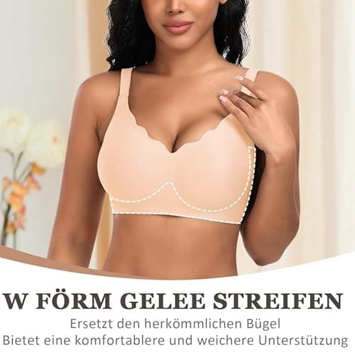 Detalle 2 de Jiuday BH Damen Ohne Bügel Push Up Nahtlos