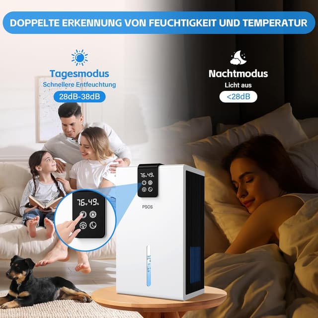 Detalle 2 de Luftentfeuchter 2,8 l ultra leise mit LED