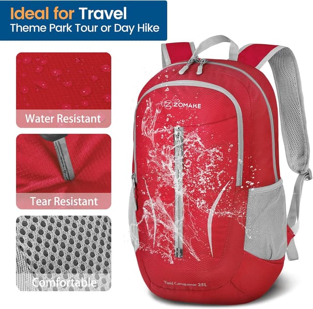 Detalle de ZOMAKE sac à dos pliable ultra-léger 25L (packable) pour randonnée, voyage et sorties