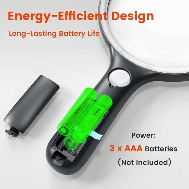 Thumbnail 5 de Large 10X Magnifying Glass with 24 LED Light