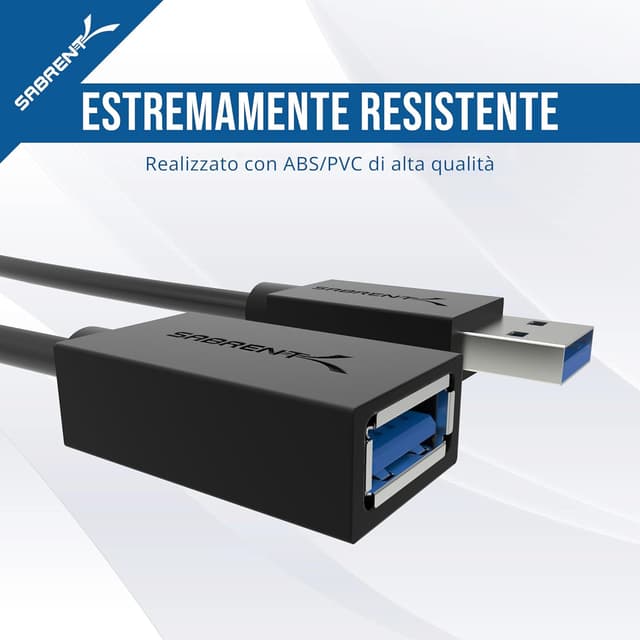 Thumbnail 6 de SABRENT Cavo Prolunga USB 3.2 Gen1 0,9 m (CB-3030) maschio a femmina, nero