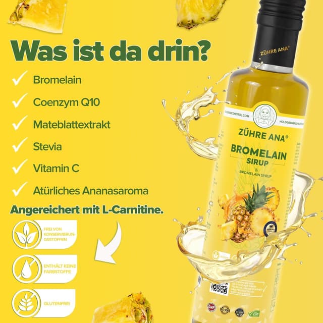 Detalle de Zühre Ana Bromelain Sirup 250 ml 🍹