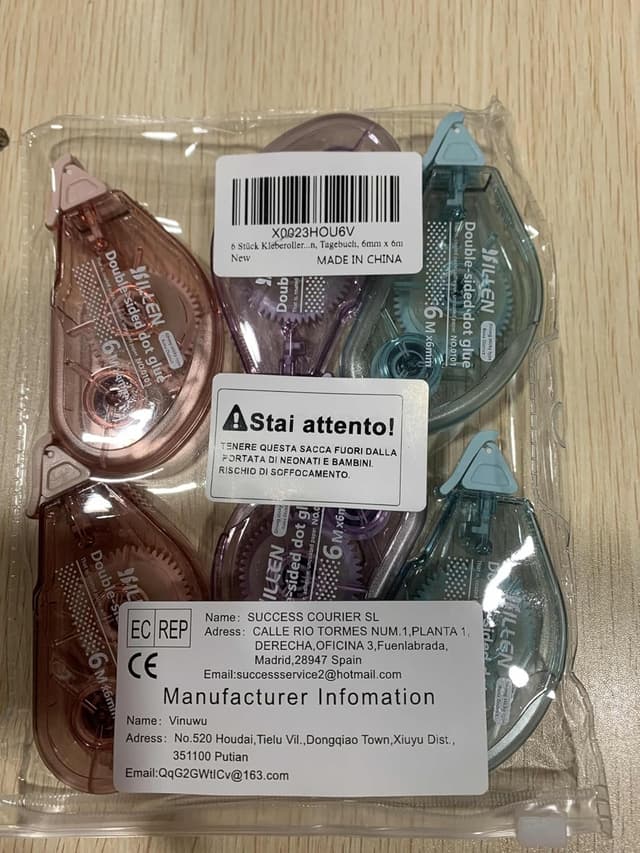 Thumbnail 6 de 6 Stück Kleberoller 6mm x 6m Fotokleber 🎨