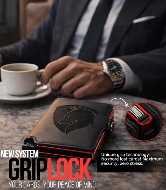 Thumbnail 6 de TMillions Smart RFID Blocking Wallet for Men with GripLock and Smart Pop-Up Money Clip