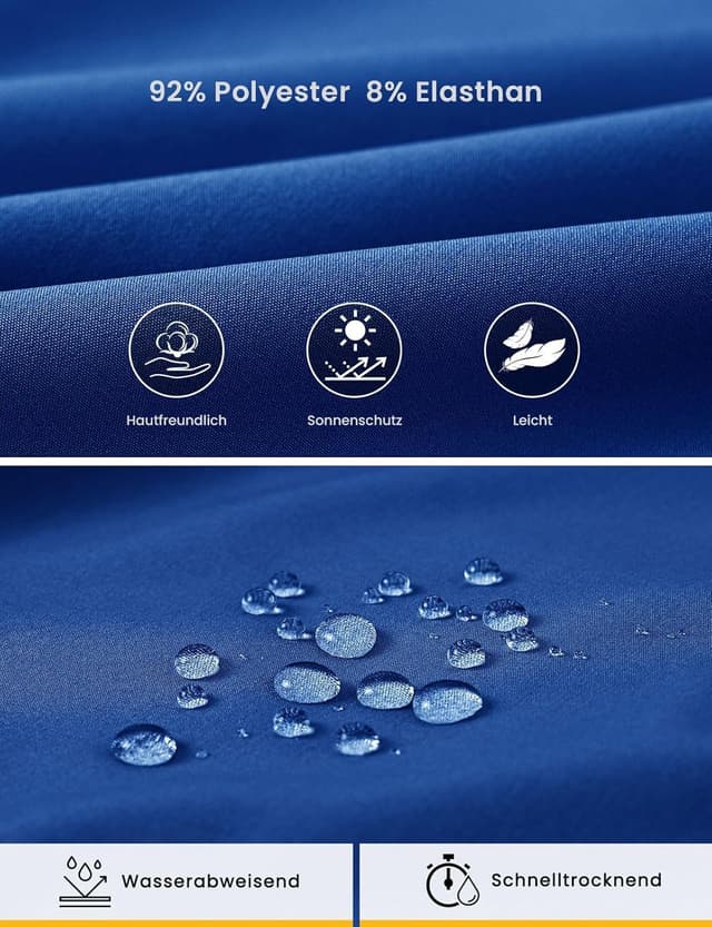 Detalle 2 de Rdruko Herren Sport Shorts mit 4 Reißverschlusstaschen