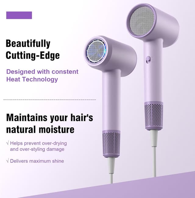 Detalle de Ionic 1800W hair dryer for fast drying