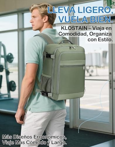 Detalle 2 de KLOSTAIN Mochila de cabina para avión 40x20x25 (20L) con compartimento para portátil de 14”