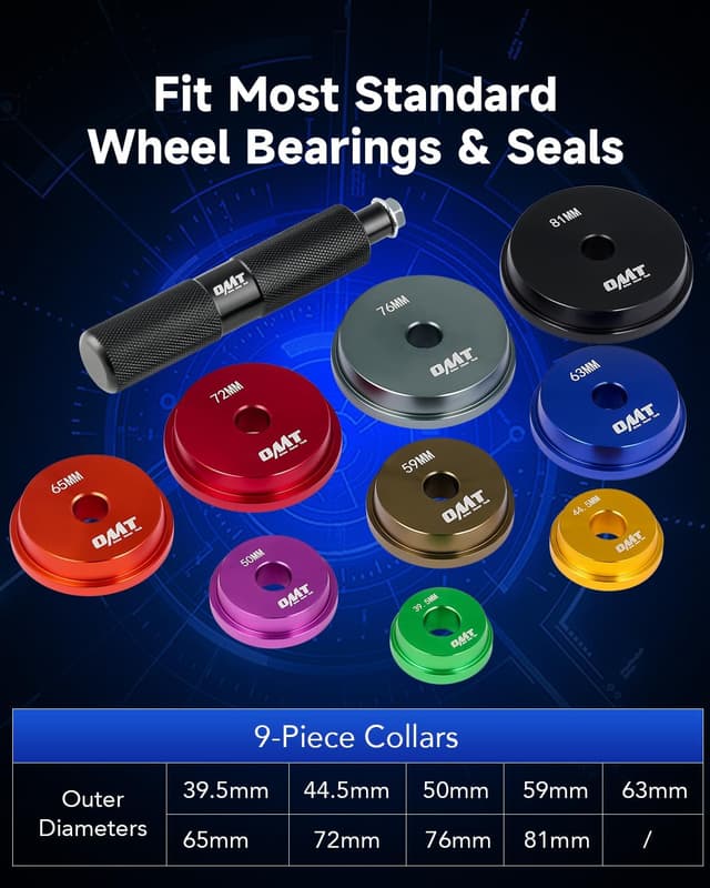 Detalle 2 de Orion Motor Tech Bearing Press Kit (10-Piece) with 9 Bearing Adapters and Seal Driver