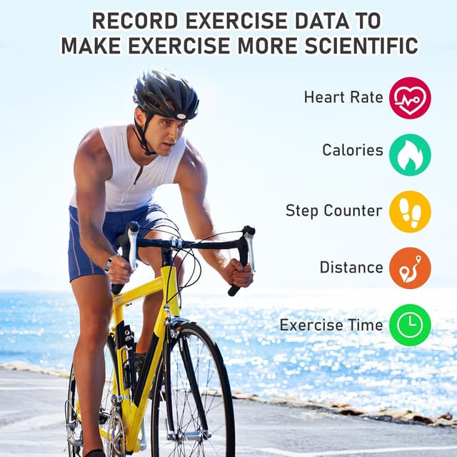 Detalle de Moremore Fitness Tracker with 24/7 Heart Rate, Blood Pressure & Sleep Tracking (1.1" AMOLED, Bordeaux)