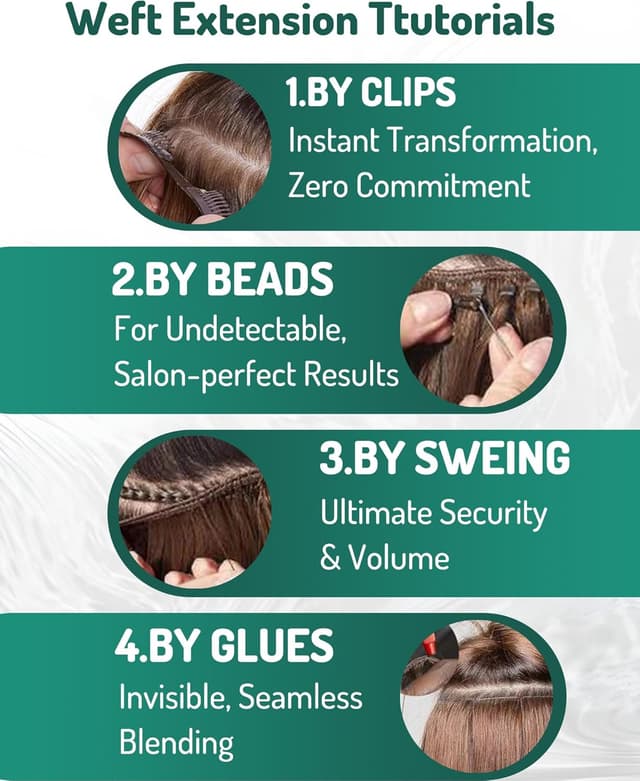 Detalle de RUNATURE Extension Capelli Veri Tessitura Biondo 35 cm, Colore 800 Bianco Biondo (100 g)