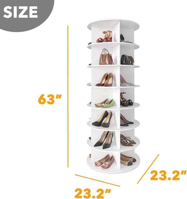 Detalle 2 de SpaceAid 7-Tier Rotating Shoe Rack Tower