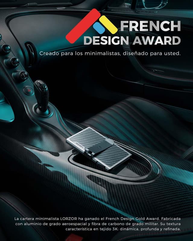 Thumbnail 2 de LORZOR Cartera Tarjetero Hombre Fibra de Carbono