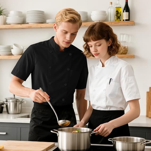 Detalle 2 de DiULi Chef Jacket short sleeve chefwear