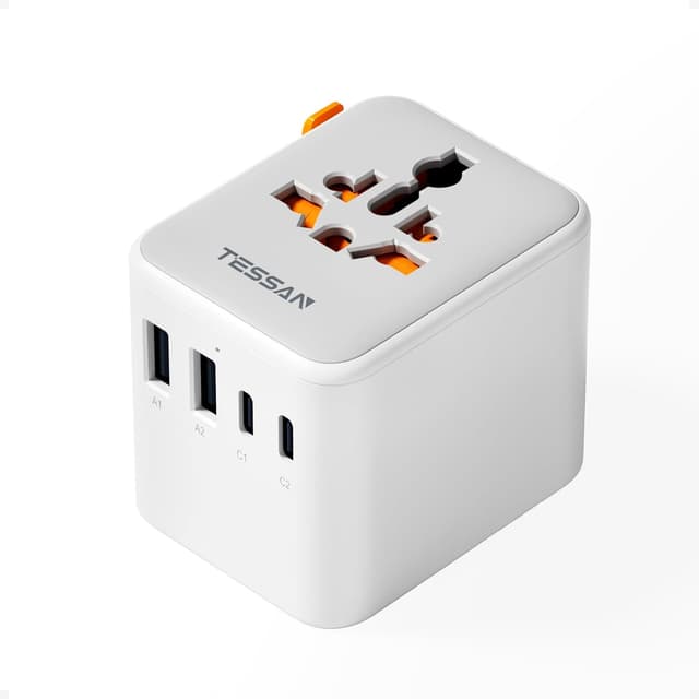 Detalle de TESSAN Adaptador Universal 2 USB C 15W
