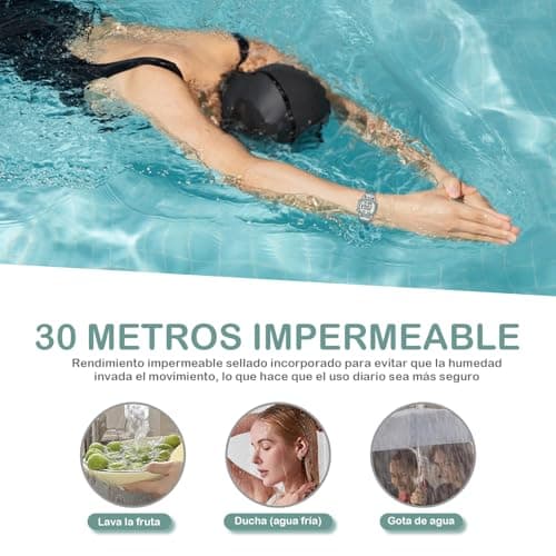 Detalle 2 de Reloj podómetro Hearkent para Mujer 2401 (Verde): pasos, calorías y distancia sin carga ni app