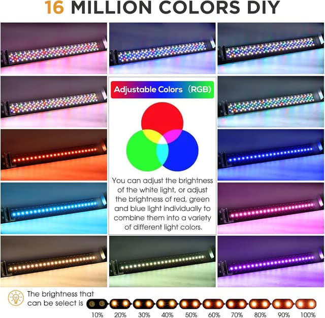 Thumbnail 3 de Hygger Clip On Aquarium Light 48W