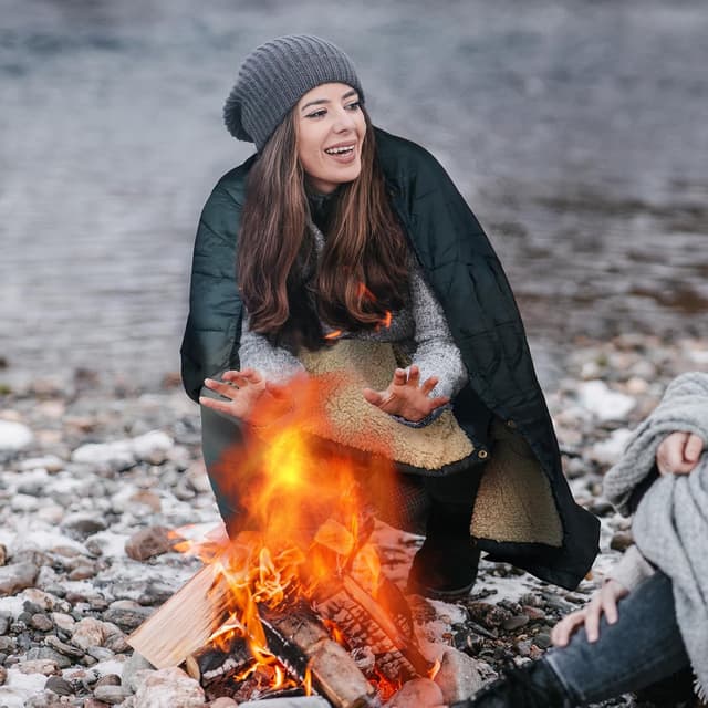 Detalle 2 de KawaGebo Kamp Campingdecke Outdoor Reisedecke ultraleicht, wasserabweisend, inkl. wasserdichter Beuteltasche (200x145 cm)