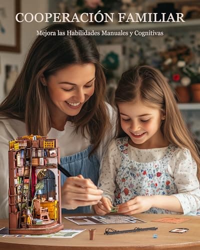 Thumbnail 6 de Rolife Book Nook Kit Silent Corner Study: casa miniatura 3D de madera con luces LED