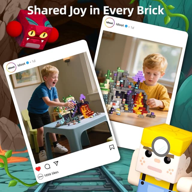 Thumbnail 6 de KIDCHEER Magnetbausteine 150 Stück Bergwerk Höhle