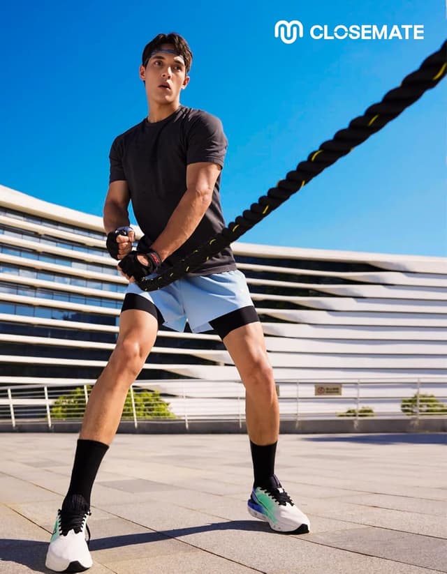 Detalle de CLOSEMATE 6-Pack Men’s Cushioned Crew Sport Socks (Winter Training, Hiking & Walking)