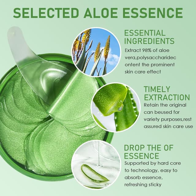 Thumbnail 1 de 60 Stück Augenpads mit Aloe Vera für die Augenpflege 🎭