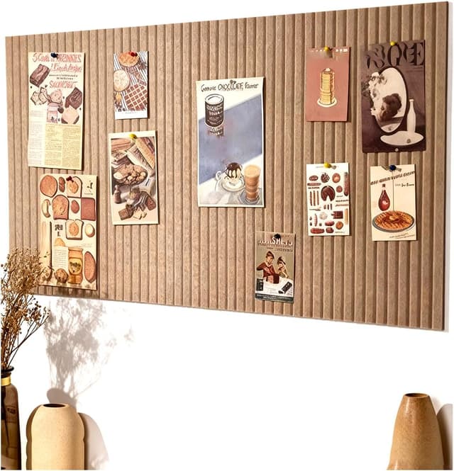 Detalle de Custom Large Cork Board by Size & Color (Anti-Drilling Felt) – Dark Camel, 120x80 cm