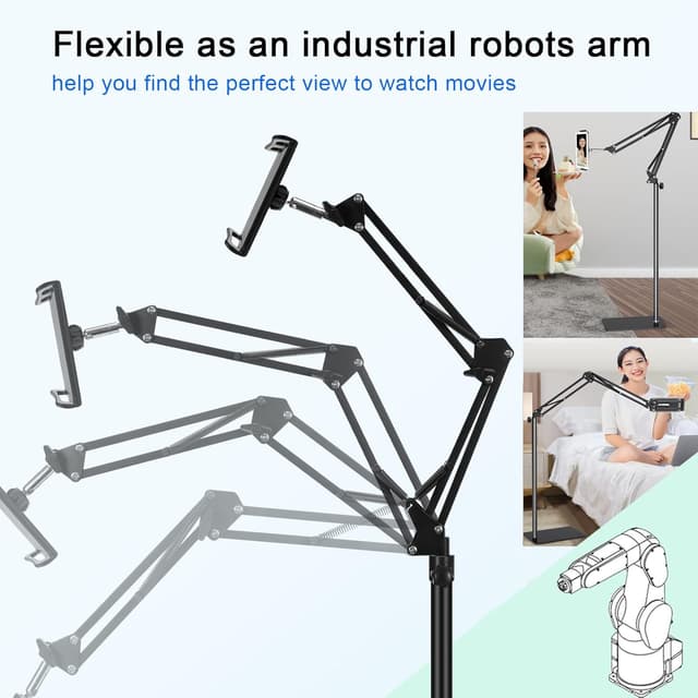 Detalle 2 de Tablet Floor Stand Ultra Sturdy, Adjustable Height 12.9"