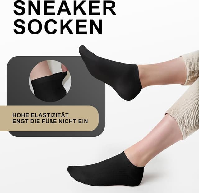 Detalle de Libella Sneaker-Socken (12 Paar) mit Baumwolle – unisex Kurzsocken für Sneaker, Sport und Alltag