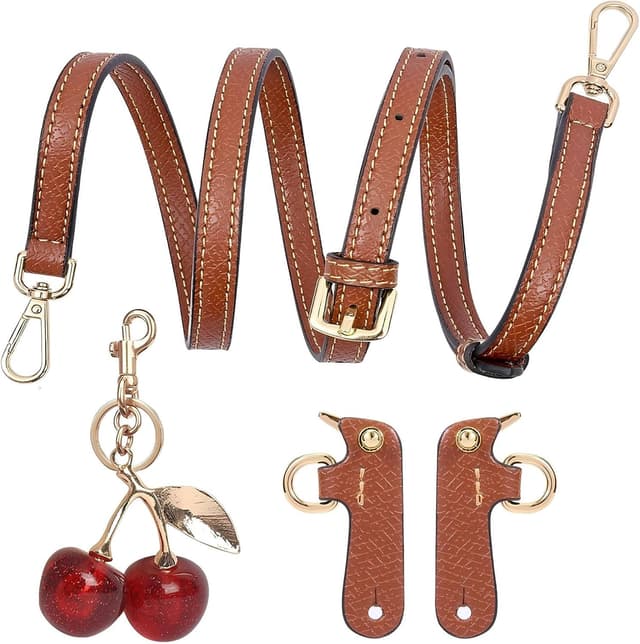 Detalle de Longchomp Schultergurt aus Leder, Längen 37,4–49,2 Zoll