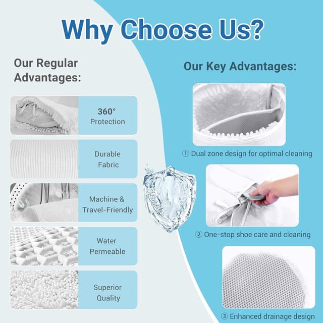 Detalle 2 de Schuhwaschbeutel 24 x 35 cm Teletrogy für Waschmaschine