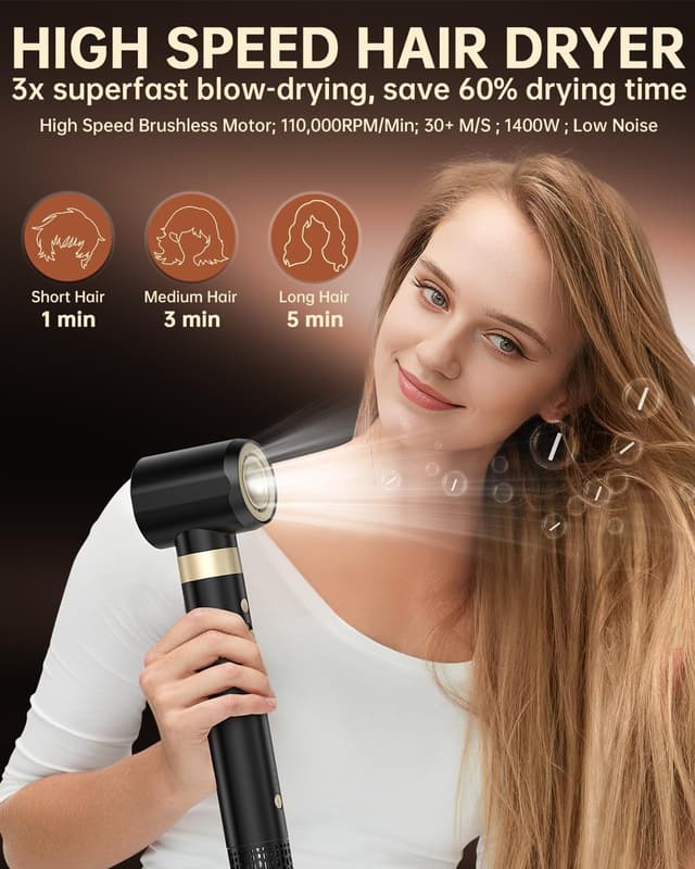 Thumbnail 3 de webeauty Doble Voltaje 1400W Secador 6 en 1