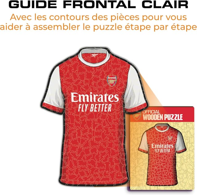 Thumbnail 6 de Iconic Puzzles Arsenal Maillot – puzzle en bois 150 pièces sous licence officielle (taille S)